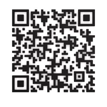 QR code on white background. Isolated 3D illustration Stock Illustration