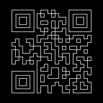 QR code  the white path icon . Stockillustratie
