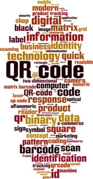 QR code word cloud Stock Illustration