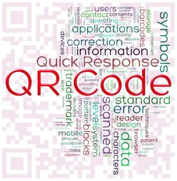 Qr-code word tags Stock Illustration