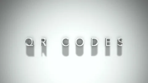 Qr codes 3D title animation with shadows on a white background Stock-Footage 296930417