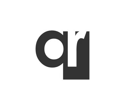 QR creative geometric initial based modern and minimal logo. Letter q r tre.. Stock Illustration