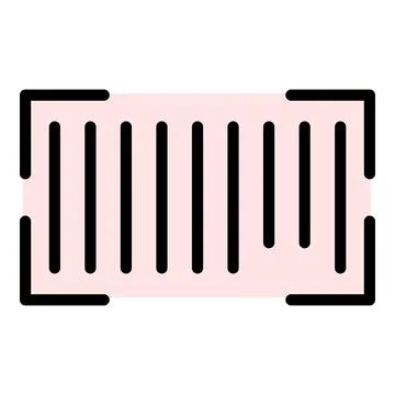 Qr frame icon vector flat Illustrazione stock