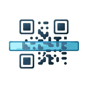 QR marker illustration Stock Illustration