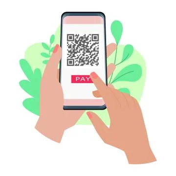 QR payment by phone Stock Illustration
