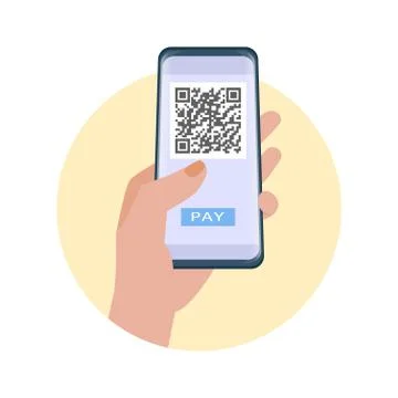 QR payment by phone Stock Illustration