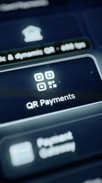 QR payments tile over card payment panels Stock Illustration
