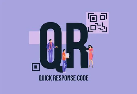 QR Quick response code. Binary code for product identification management イラスト素材