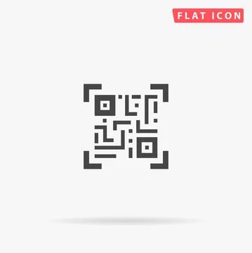 QR reader flat vector icon Stock Illustration