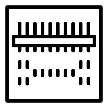 Qr reader icon outline vector. Code scan 库存插图