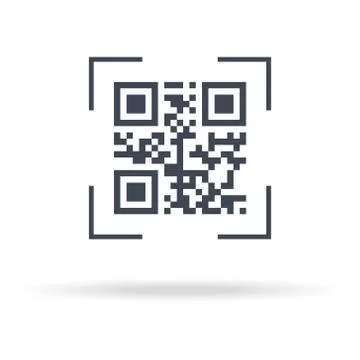QR scan icon. Concept of encode, matrix, ecommerce, software, access, marketing Stockillustratie