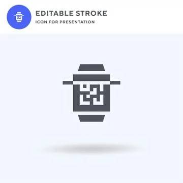 Qr Scan icon vector, filled flat sign, solid pictogram isolated on white, logo Stock Illustration