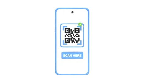 Qr scanner icon animation motion graphics video Stock Footage 278964311