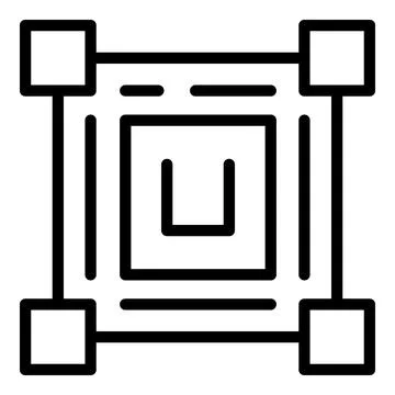 Qr scanning icon outline vector. Scan code 스톡 일러스트