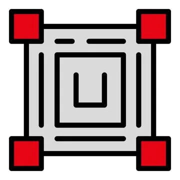 Qr scanning icon vector flat 스톡 일러스트