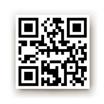 Qr with shadow Stock Illustration