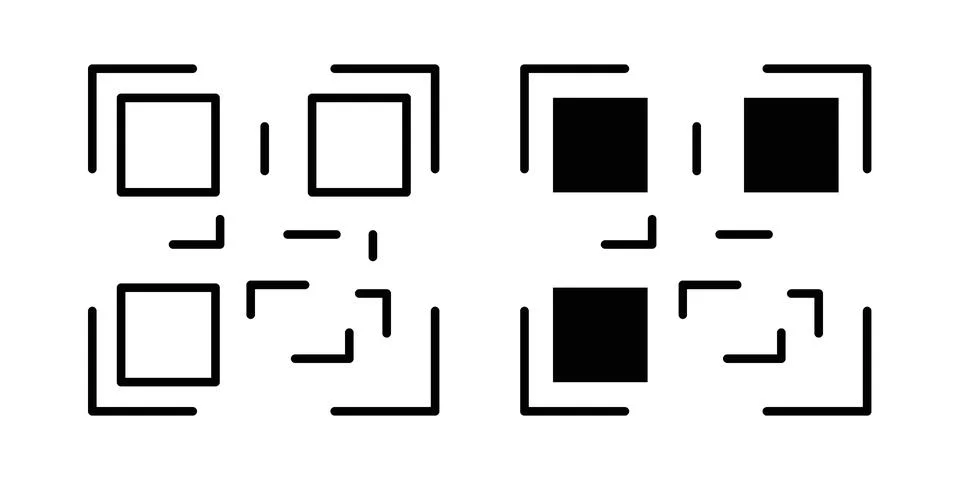 Qrcode icon Illustration set. Vector Eps10 for apps Illustrazione stock