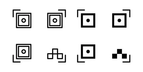 Qrcode icon symbol. Vector illustration pack in black color. Stock-Illustration