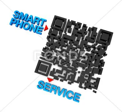 Qrcode smart phone service Stock Illustration
