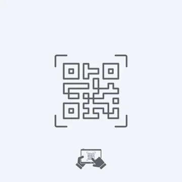 Qrcode thin icon Stock-Illustration