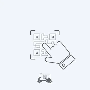 Qrcode thin icon Illustrazione stock