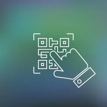 Qrcode thin icon Stockillustratie