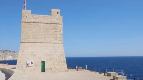Qrendi, Malta, Ta Sciuta Tower Stock Footage 117603439