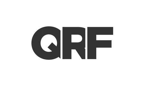 QRF logo design template with strong and modern bold text. Initial based ve.. Stock Illustration