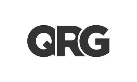 QRG logo design template with strong and modern bold text. Initial based ve.. Stock Illustration
