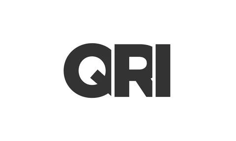 QRI logo design template with strong and modern bold text. Initial based ve.. Stock Illustration