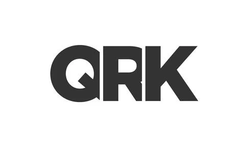 QRK logo design template with strong and modern bold text. Initial based ve.. Stock Illustration