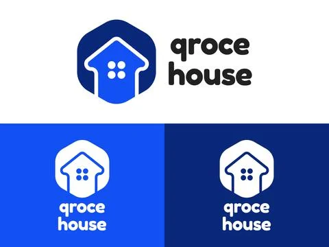 Qroce House Logo Design Stock Illustration