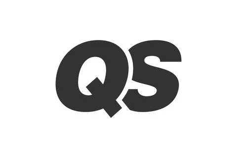 QS Techno Editable Font Logo For Corporate Branding. Bold, Futuristic Desig.. Stock Illustration