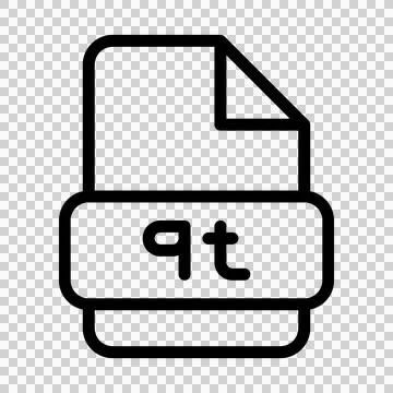 Qt File Icon. Type Files Sign outline symbol Design, Icons Format Type Data.  Stockillustratie