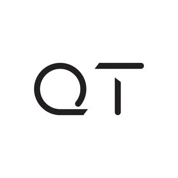 Qt initial letter vector logo icon Illustrazione stock