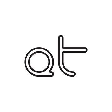 Qt initial letter vector logo icon Illustrazione stock