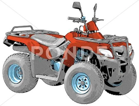 Quad bike Stock Illustration