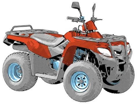 Quad bike Stock Illustration