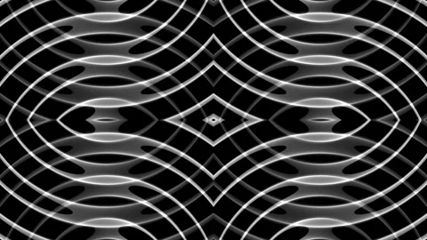 Quad Black White Layered Concentric Waves Expanding Stock Footage 335557762