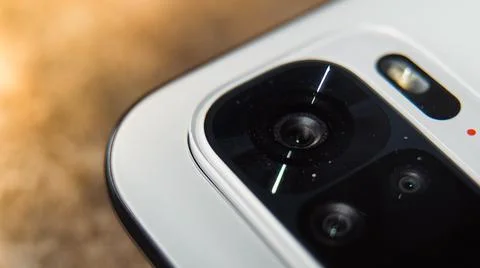 The quad camera of mobile phone Foto stock