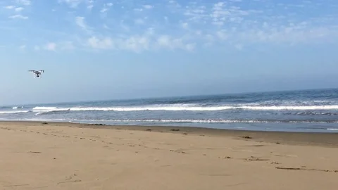 Quad-copter Camera Drone in flight Stock-Footage 79042691