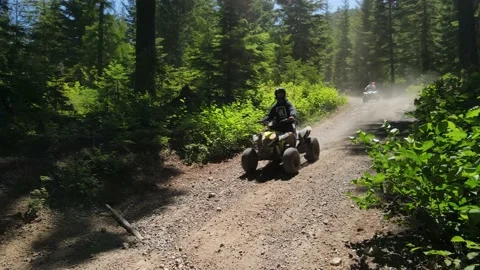Quad on dirt road Stock Footage 157412460