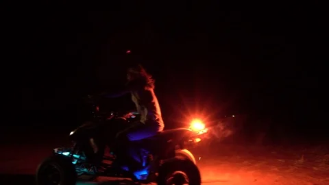 Quad drifting Stock Footage 87279959