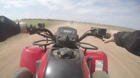 Quad driving in Morocco point of view action camera Stock Footage 50620435