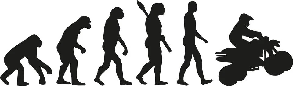 Quad evolution Stock-Illustration