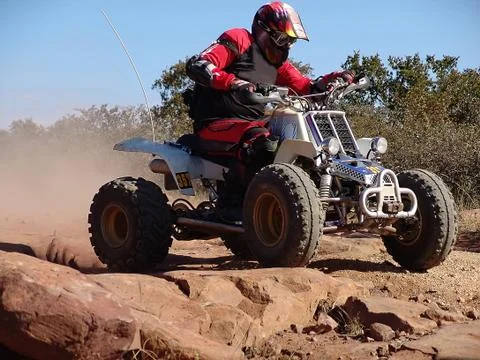 Quad motorcycle racing Foto stock