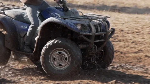 Quad on Mud I Stock Footage 128086085