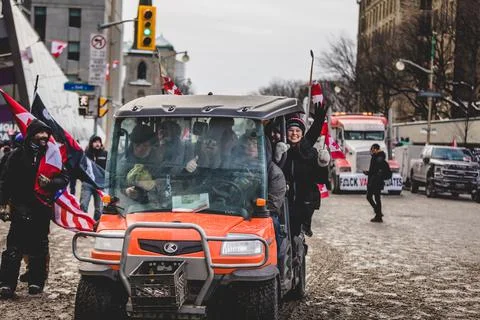 Quad Transportation during the Convoy for Freedom 2022 Trucks and Tracors Pro Stock Photos