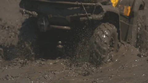 Quad wheels in the dirt Video stock 55250614