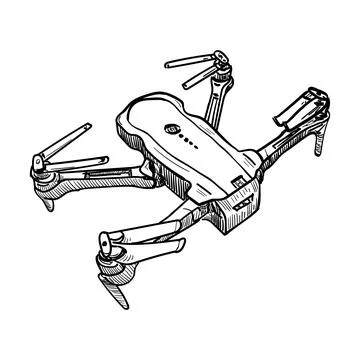 Quadcopter 3d vector illustration, drone isolated on white background, eps 10 Stockillustratie